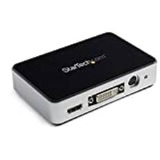 StarTech.com USB 3.0 HDMI Video Aufnahmegerät - Freistehende Externe Capture Karte - USB 3.0 Video Grabber - HDMI/DVI/VGA/Komponenten HD PVR Video Capture 1080p @ 60fps (USB3HDCAP)