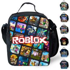 Roblox Print Børns Isoleret Madkasse Skole Picnic Crossbody Termisk Tote Taske Til Drenge Piger