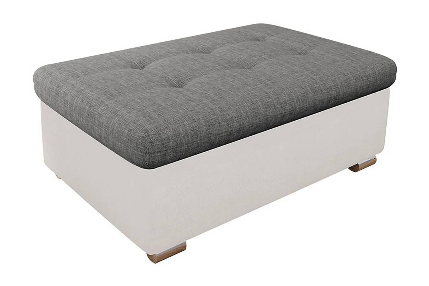 Majestic Furniture Dynir Puff - Svart/Grå/Vit Sittpuff Grå,Vit