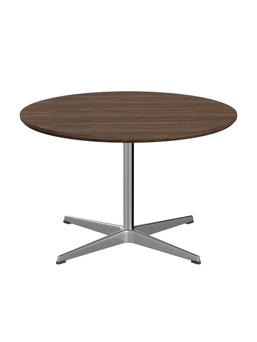 Piet Hein A222 Sofabord, Ø75 cm fra Fritz Hansen Valnød finér m. finérkant - Jacobsen Plus