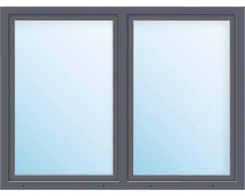 Fönster 2-lufts inåtgående med rörlig mittpost(Stulp) ARON BASIC+ PVC 100x140cm vit/titan dreh-kipp symmetrisk härdat glas in-och utvändigt