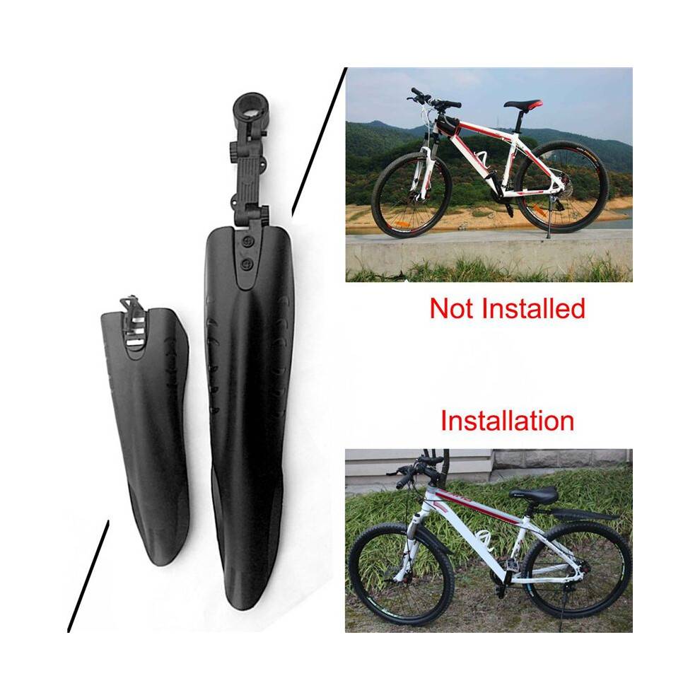 6X Black Mountain Bike Bicycle Road Tire Front Rear Mudguard Set Mud Guard Flying Fish