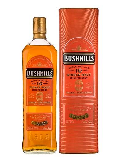 Bushmills 10 Years Sherry Cask 46%.