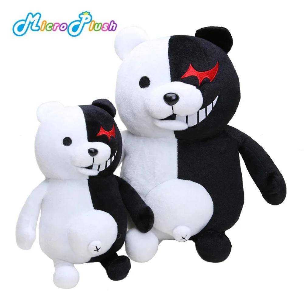 25/40cm Anime Dangan Ronpa Super Danganronpa 2 Monokuma Svart&Vit Björn Gosedjur Björn Mjuk Fylld Djur Dockor Leksaker vit
