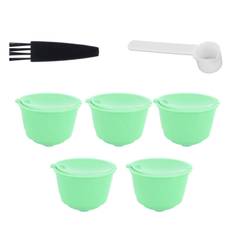 Coffee Capsule Set Stainless Steel Coffee Filter Cup for DOLCE GUSTO Coffee Machine(Green 5 grön