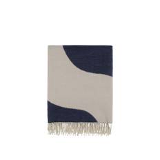 Marimekko - Seireeni filt 120x180 cm off white, dark blue - Plädar och filtar - Vit