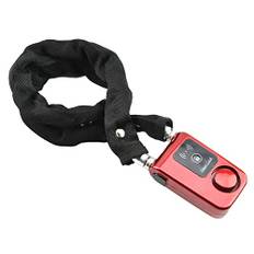Motorcykel kedjelås, Y797G Bluetooth Smart Cykel Lock Chain Vattentät Bluetooth med starkt hänglås, 110dB larm, applikationskontroll för IOS/Android
