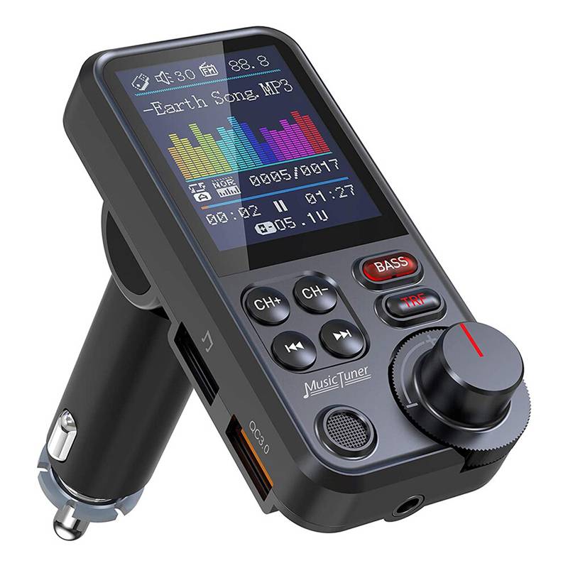 Bluetooth 5.0 Car FM Transmitter Dual USB Car Charger PD Type-C Fast Charging Wireless Handsfree Call Audio Receiver MP3 Player