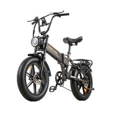 Burchda R7Pro 20 x4.0 Dual Drive Electric Bike, 2×1000W, 48V 20Ah, 60KM Range, Hydraulic Brakes, Full Suspension, Shimano 7-Speed, LCD Display 48V 500W 16Ah grå