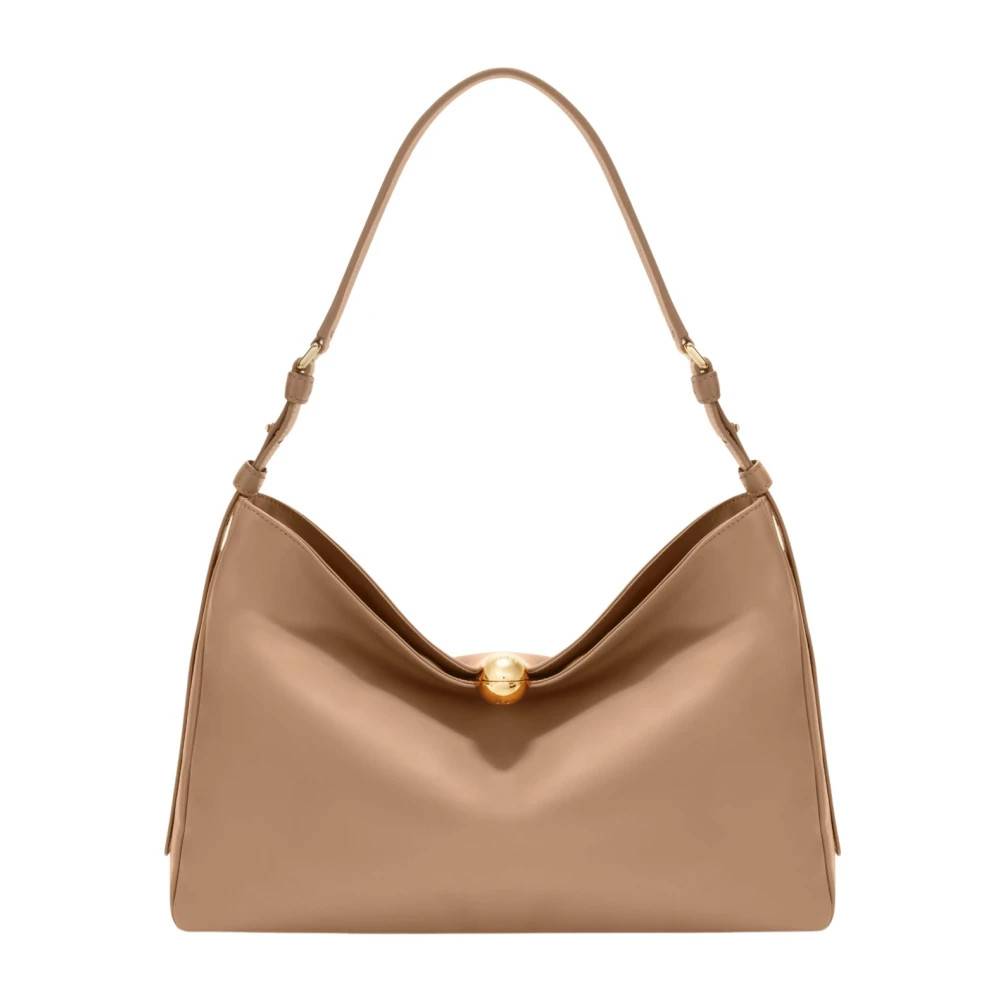 Furla Blød Læder Skuldertaske - Tasker - Dame - Brun - ONE SIZE - Uld