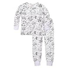 BOTCAM Barn gör-det-själv handmålade hemmakläder set färgpyjamas set för pojke och flicka kan leka med och bära 3 månader flicka syskon, klädset, F, 6-7 år