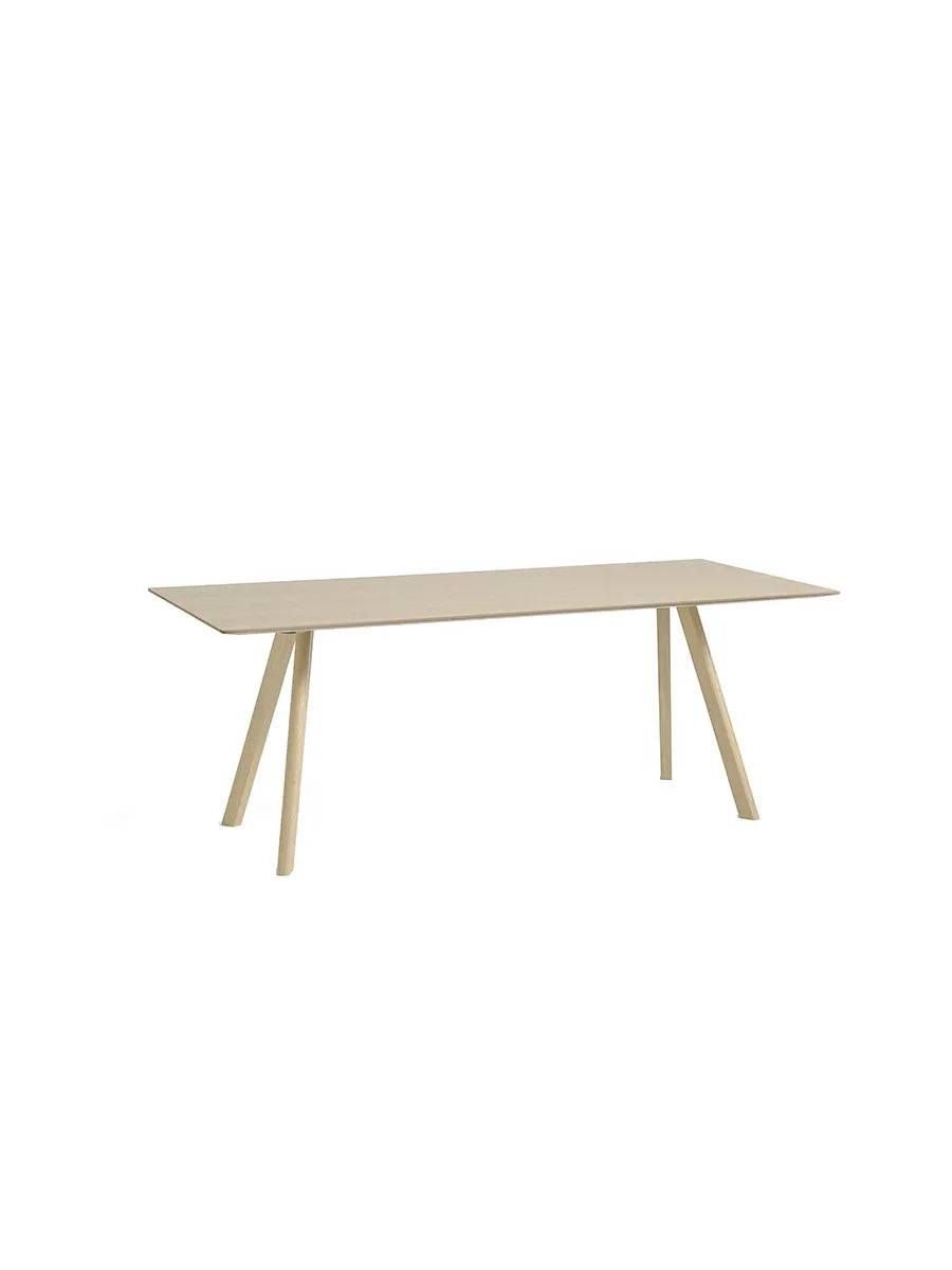 CPH30 bord, 200 cm fra Hay Smokey Blue linoleum / Lakeret eg - Jacobsen Plus