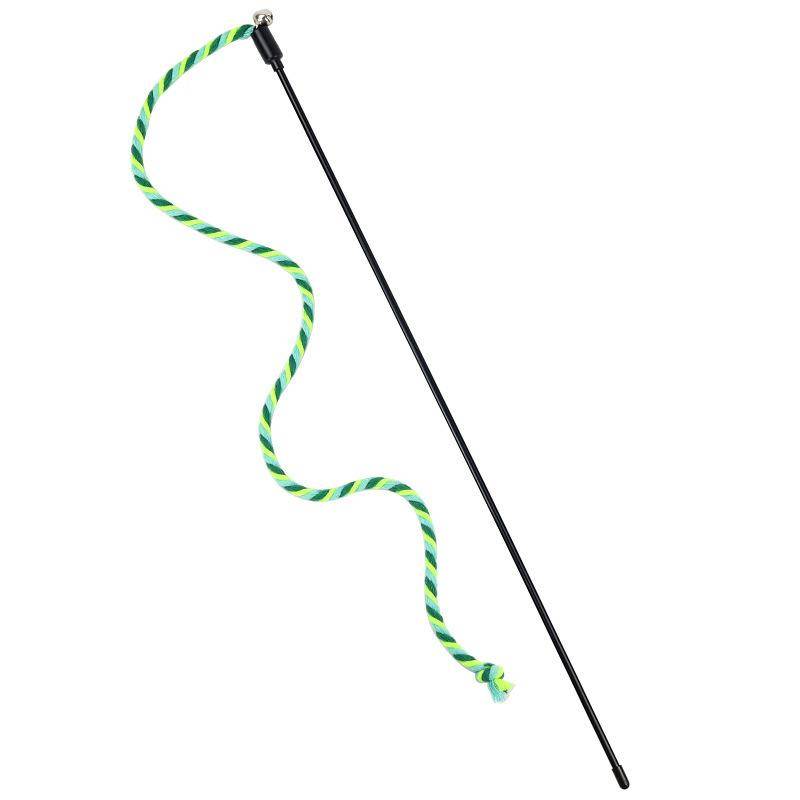 Flerfärgad Interaktiv Kattspöle-leksak Med Bjällra För Motion Och Underhållning 1pc grön