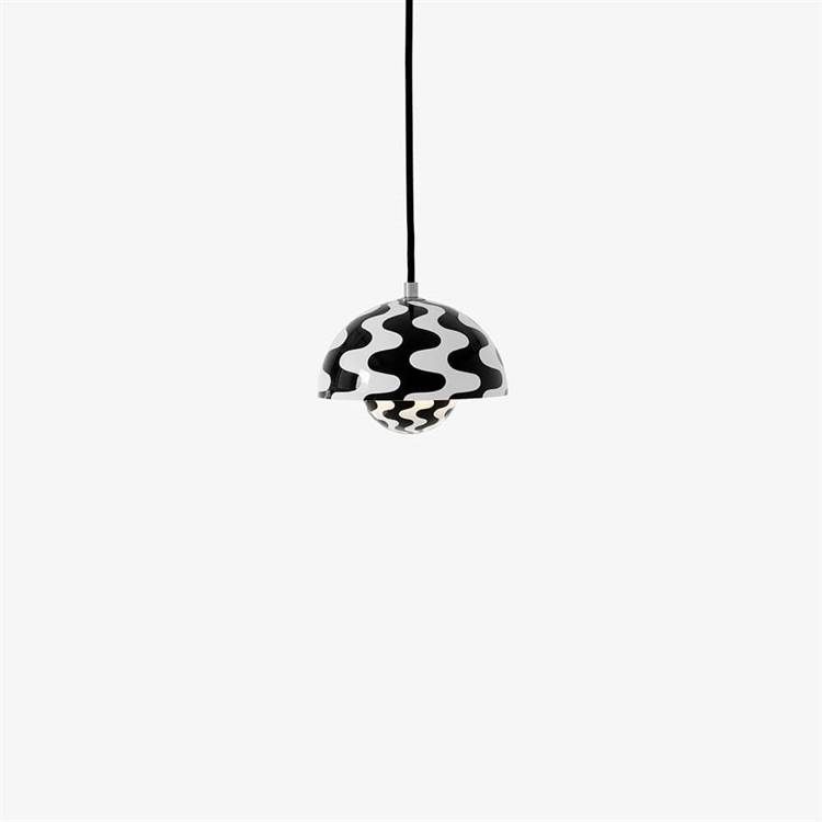 Andtradition Flowerpot VP10 hängsmycke Black & White Pattern