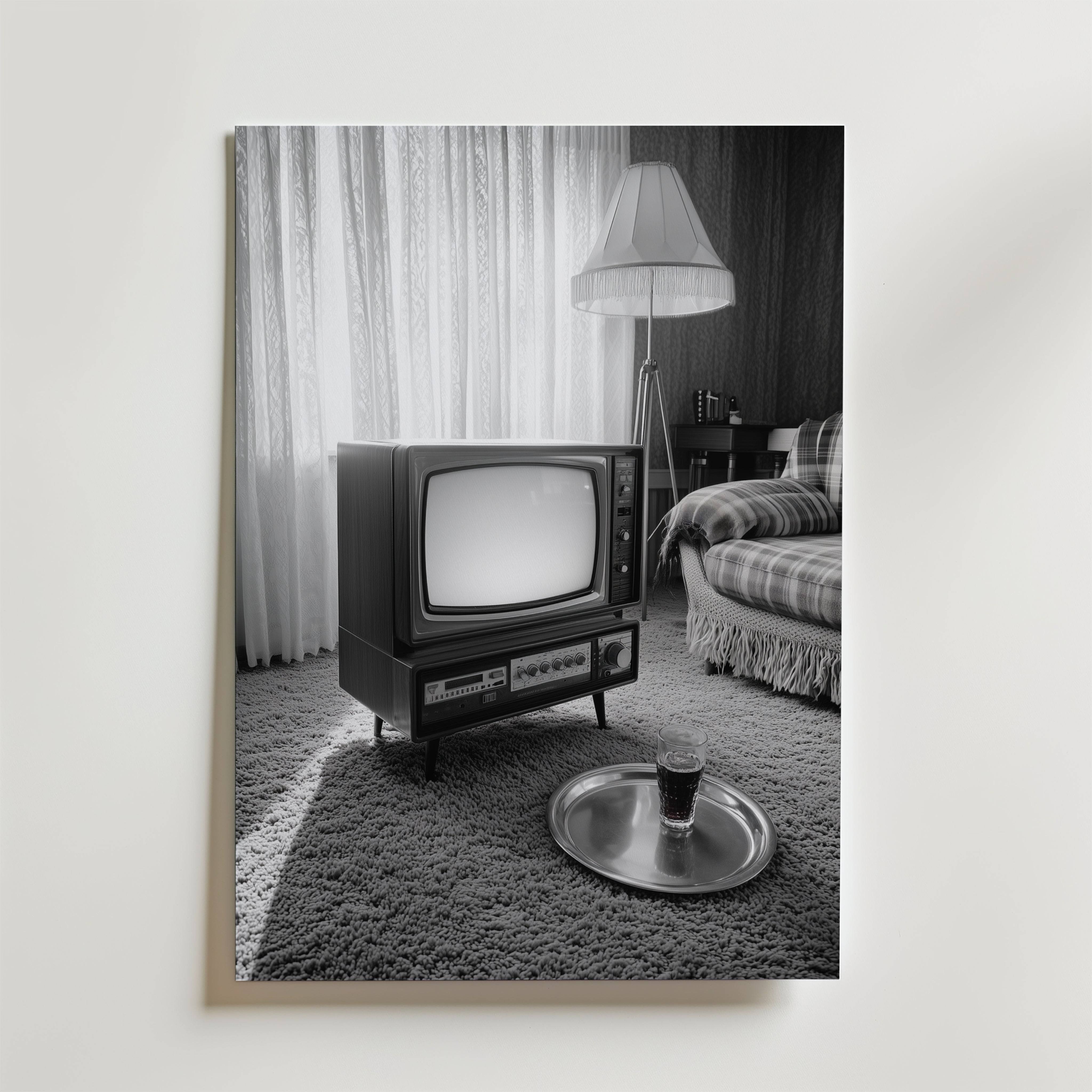 Vintage Living Room Poster - Fine Art Poster 40x50 cm