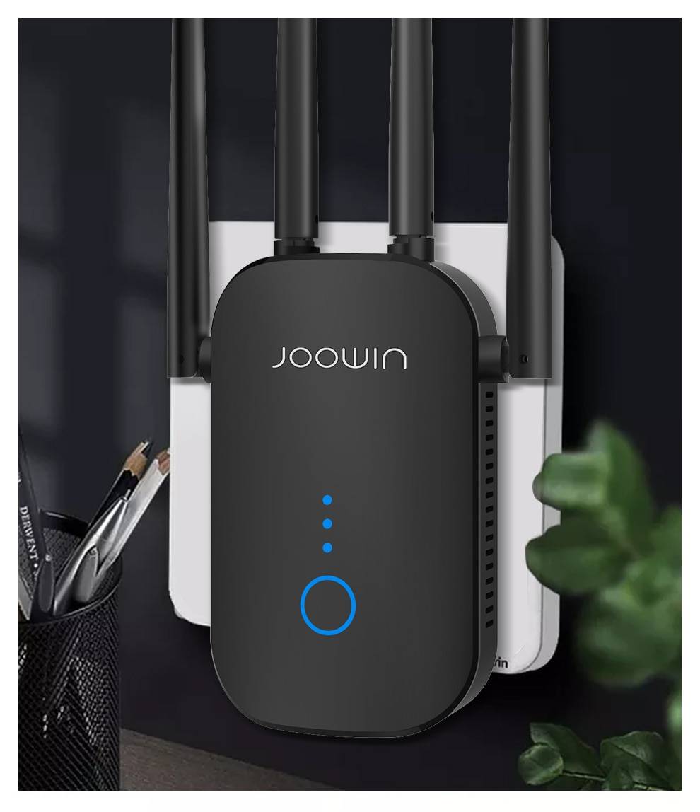 4*3 dbi antennawifi-repeater wifi-förlängare 2.4g 5g trådlös wifi-booster wi-fi-förstärkare 5 ghz 1200 mpb wi-fi-signalrepeater wi-fi - Au-adapter