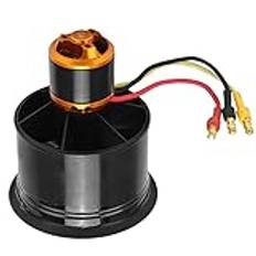 Qx Motor EDF-kanalfläktset, med borstlös motor QF26114600KV 34S QXMotor 50 mm EDF 12 blad, rörfläkt för RC-flygplan (CCW)