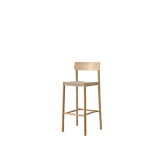 &Tradition Betty TK15 Barstol Lackad Ek/Naturlig Linnekontingett - Lackad ek, Naturlig linnekontingett