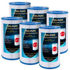 POOLPURE Filter für Typ A oder C, kompatibel mit Intex 29000E/59900E, Easy Set Poolfilter, Sommerausflüge oder Sommerwellen oberirdischen Pools, 6 Stück