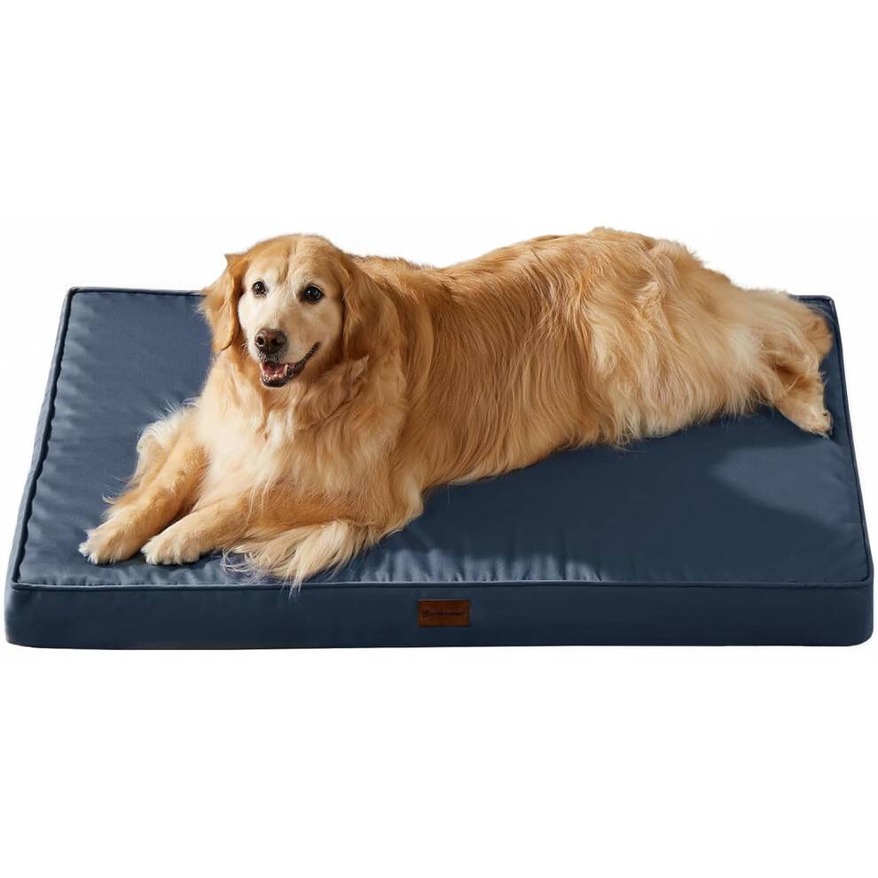Udendørs hundeseng marineblå 76x51 cm aftageligt vaskbart betræk