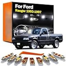 10st LED Interiörkarta Kupol Trunk Light Kit, för Ford Ranger 1993 1994 1995 1996 1997 Biltillbehör Registreringsskylt Lampor