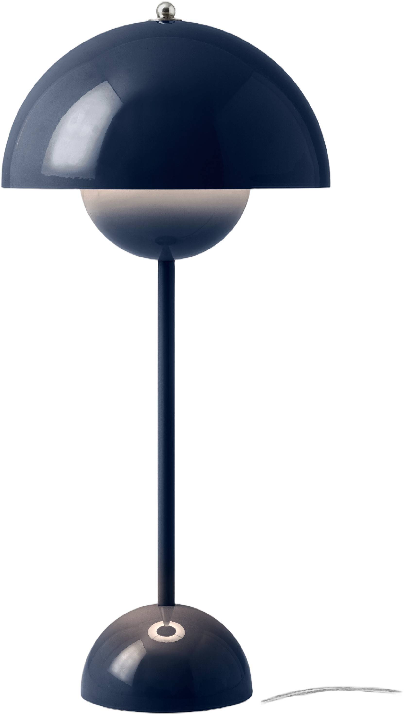 &Tradition Flowerpot VP3, Table Lamp - H: 50 cm Ø: 23 Bordslampor Från Magasin - Steel Blue (H: 50 cm Ø: 23 cm)