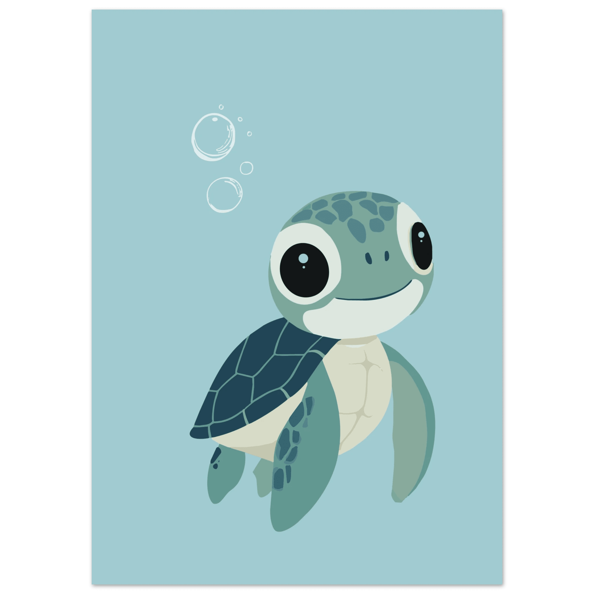 Sköldpadda poster-50x70 cm / 20x28″ / Utan ram / -