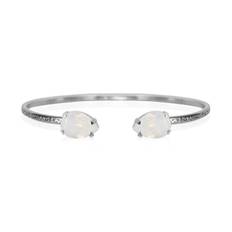 Caroline Svedbom Armband Petite Drop Rhodium / White Opal