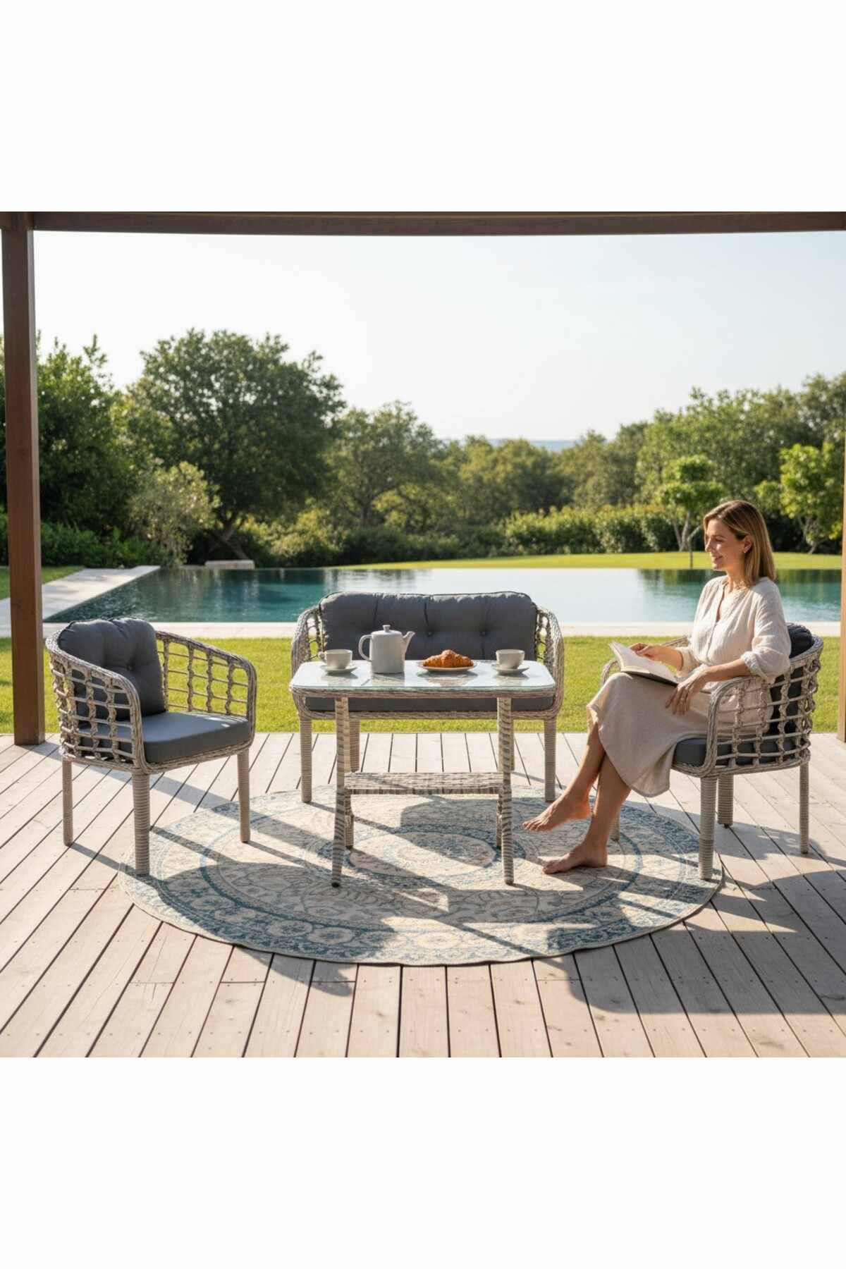 Garden Lounge Set Atelier Del Sofa MørkegråMørkegrå