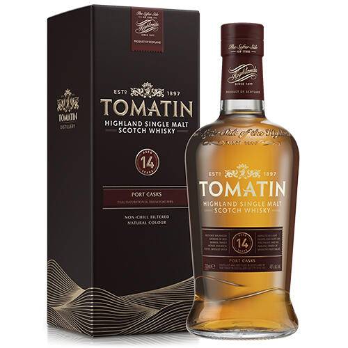 Tomatin 14 års Highland Single Malt.