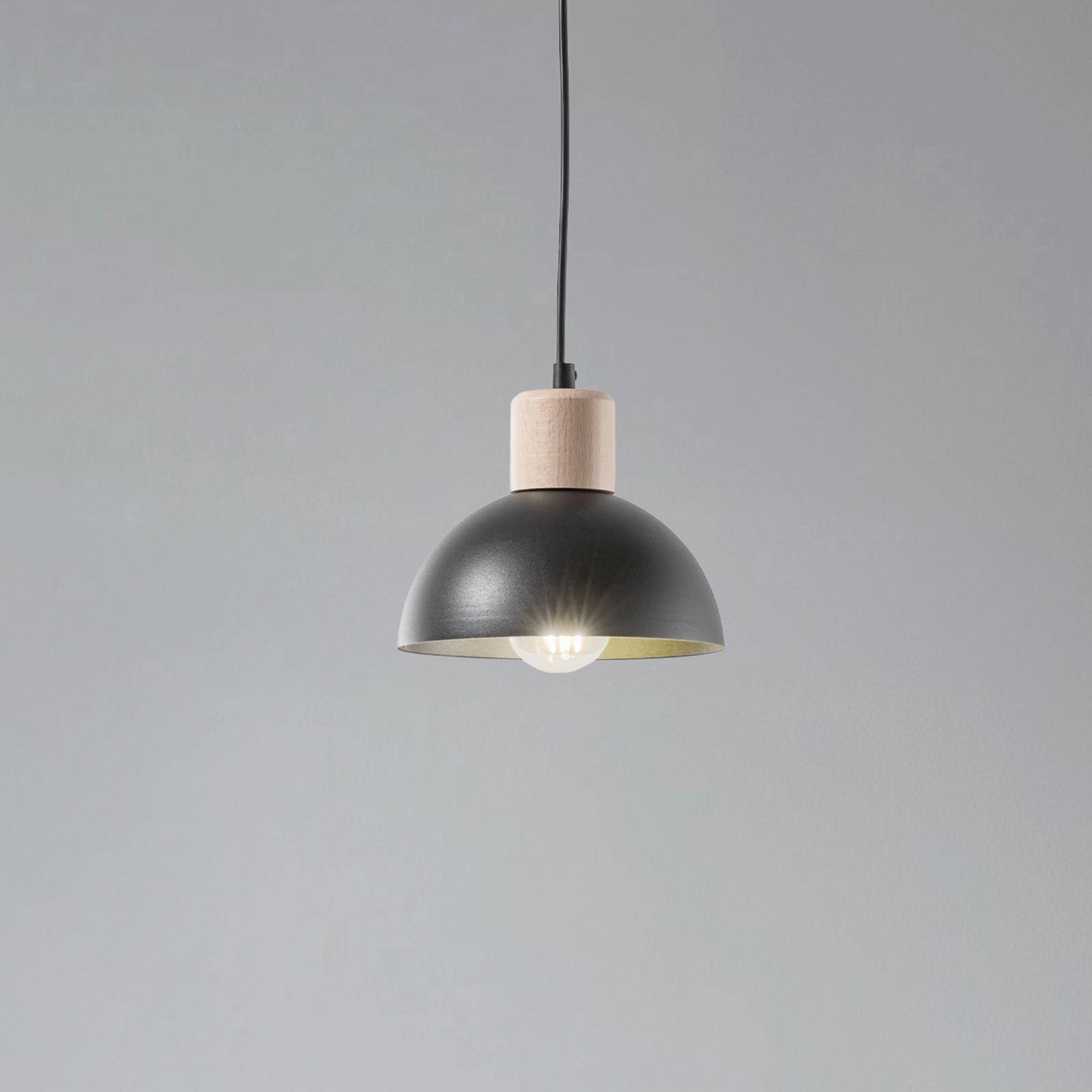 EMIBIG LIGHTING Hänglampa Seco, dimbar, Svart, Vardagsrum / matsal, Metall, Pendellampa