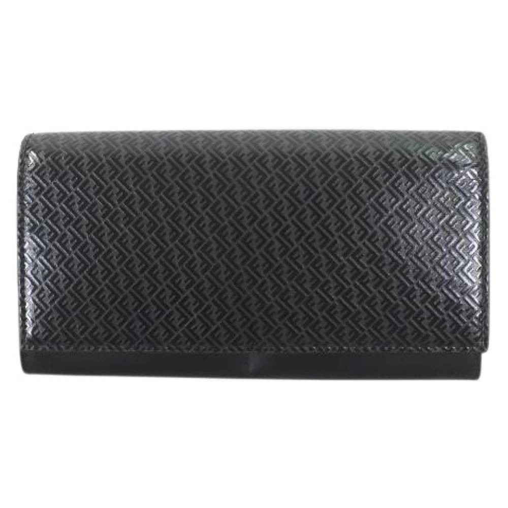 Fendi Vintage Pre-owned 7M0264 Læder Lang Pung - Vintage - Herre - Sort - ONE SIZE - Læder