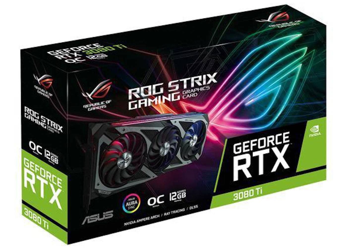 NVIDIA ASUS ROG Strix GeForce RTX 3080 Ti 12G OC Graphics Card (ROG-STRIX-RTX3080TI-O12G-GAMING) - One Size (One Size)