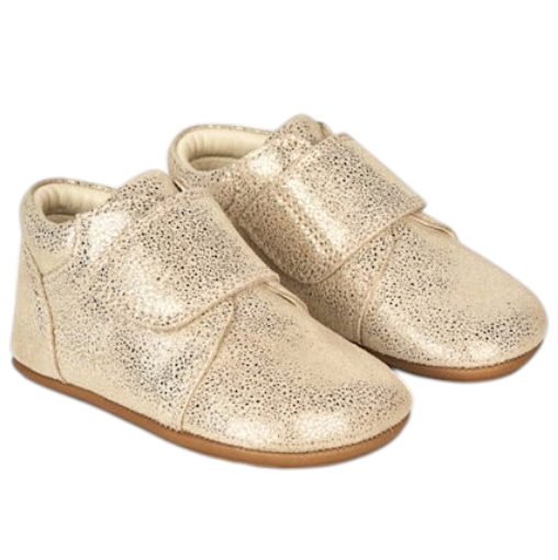 Hjemmesko m. velcro, Guld - 25