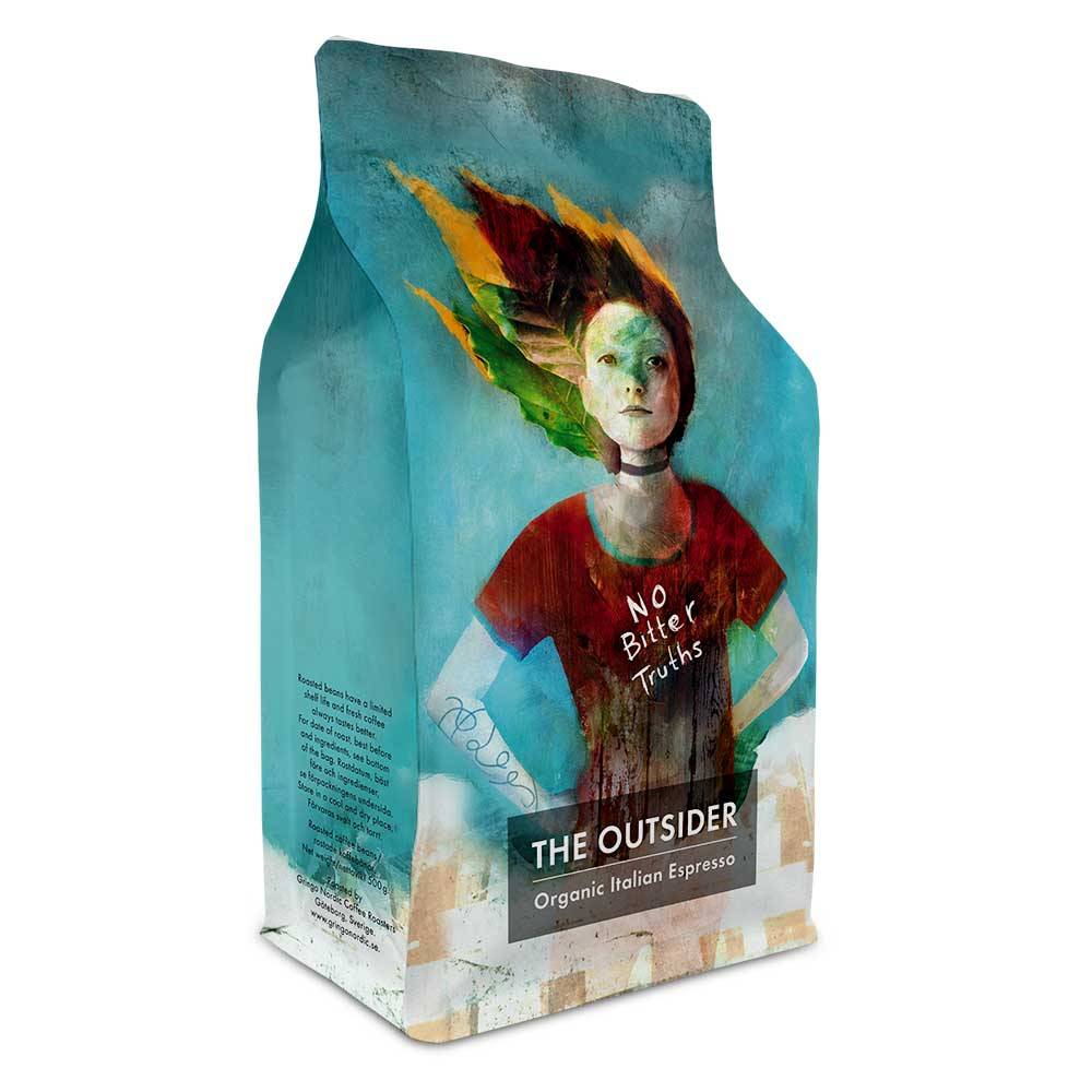 Gringo Nordic - The Outsider - Organic Italian Espresso - Ekologiska (SE-EKO-04) mörkrostade hela kaffebönor - 500g