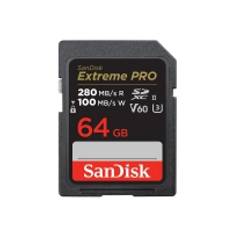 SanDisk Extreme Pro - Flash-minneskort - 64 GB - Video Class V60 / UHS-II U3 / Class10 - SDXC UHS-II