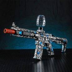 Elektrisk Gel Ball Blaster-leksakspistol med metallfinish – Uppladdningsbar och återanvändbar, automatisk utomhusleksak för lagaktiviteter, perfekt pr - Multifärgad (Grön-1,Silverröd-1,silverblå-2,Silver Lila-3,Silver Orange-4,80 000 st)
