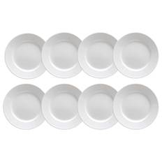 Rörstrand Swedish Grace Tallerken 21 Cm Sne 8 Stk - Middagstallerkner Porcelæn Snow (White) - 1011836-8pack