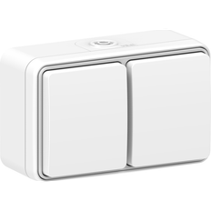 Vägguttag Connect 2 Home Vit Utanpåliggande med Lock 16A IP54 Gelia