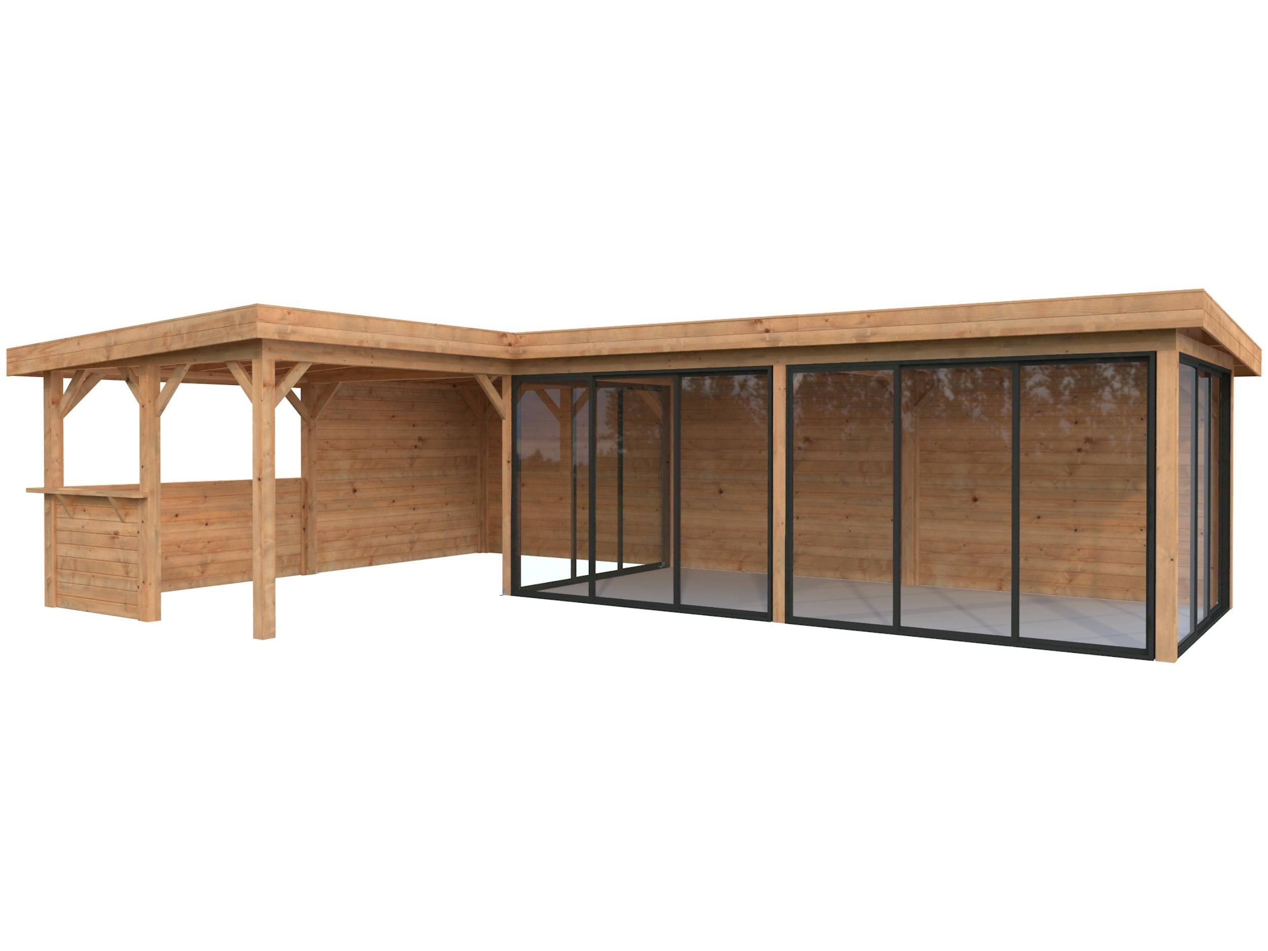 Havehus m/overdækning, Lenna 721, 33,2 m²
