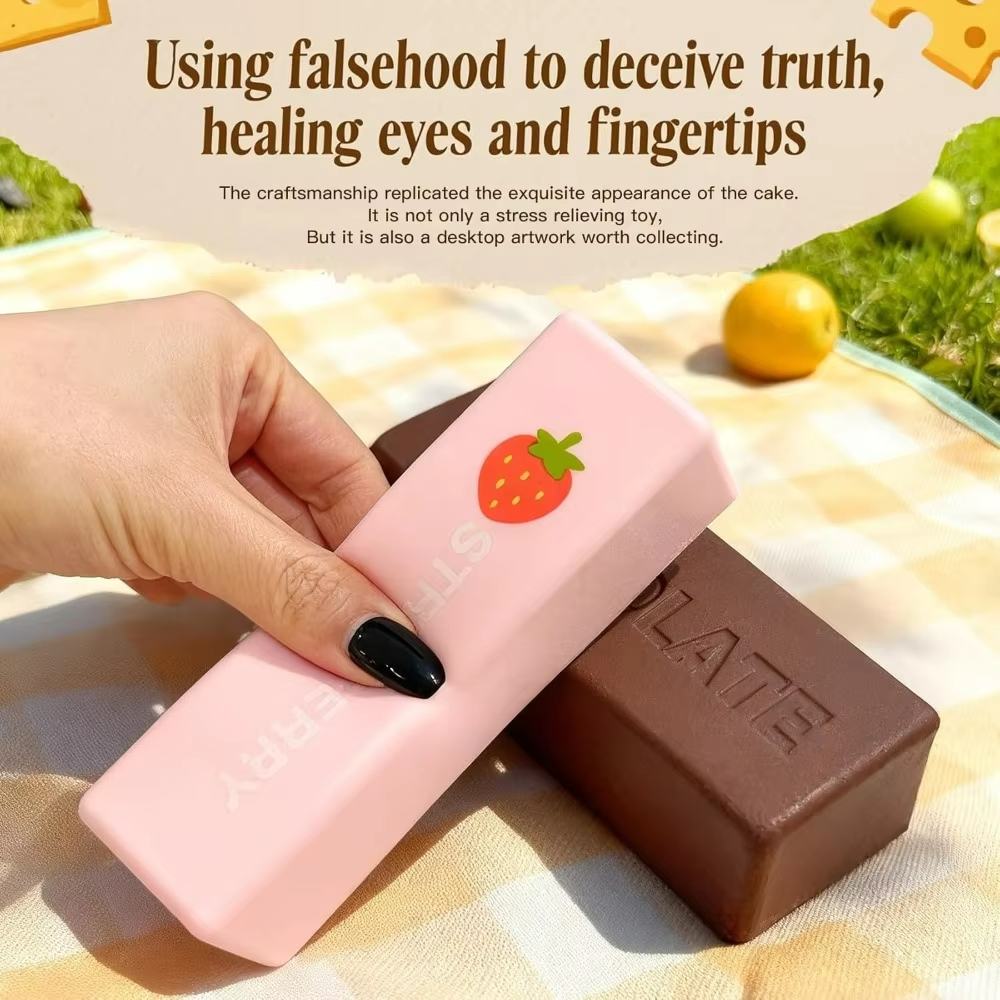 Cute Squishy Toys Slow Rising PU Pop Strawberry/Butter/Cheese/Chocolate/Cat/Pig Squeeze Fidget Anti Stress Release Holiday Gift