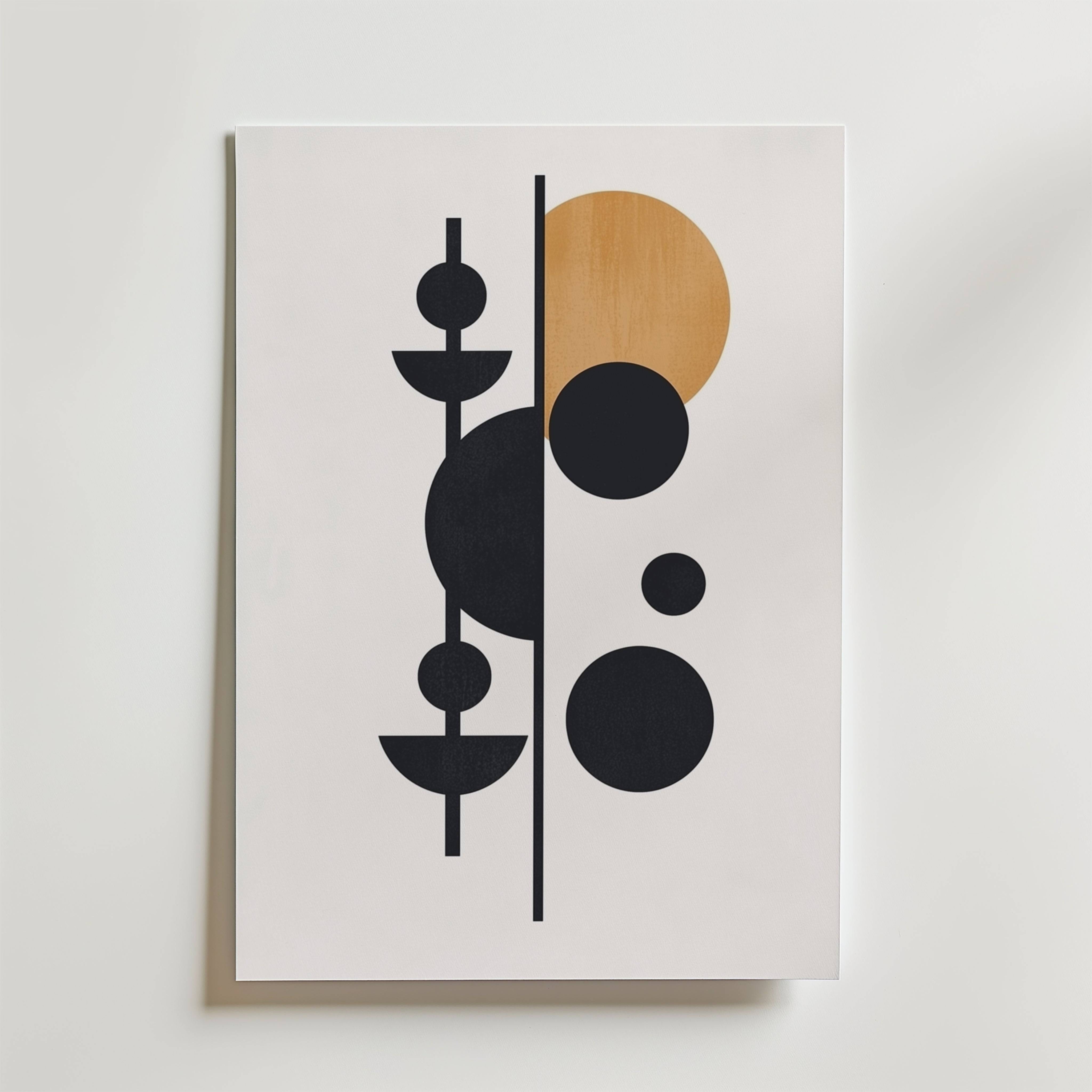 Abstract Planet Forms Poster - Premium Canvas 40x50 cm