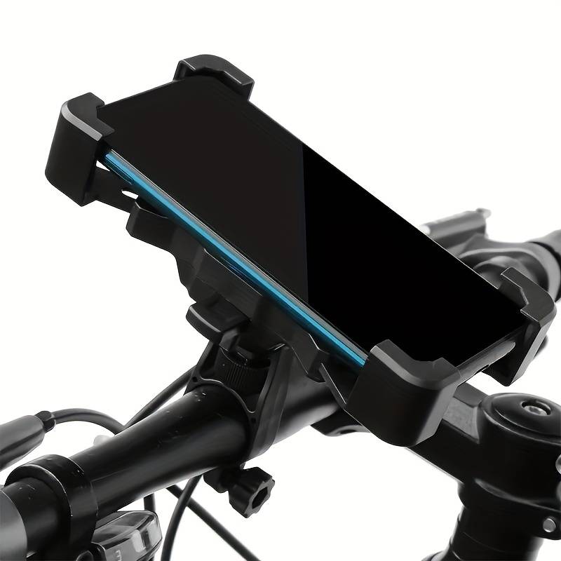 TEMU Durable Phone Holder For Bicycles – Reliable Gps Support For Electric Bikes And Motorcycles, Cycling Gadget, Black