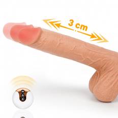 Paloqueth Realistic Thrusting Dildo Vibrator with Suction Cup 9.5" Skin