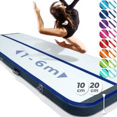 VENDOMNIA Airtrack Matte, 10/20cm hohe aufblasbare Gymnastikmatte in Länge 1/2/3/4/5/6/7/8 m, mit elektrischer Pumpe & Tasche, Tumbling Matte, Turnmatte, Trainingsmatte, Fitnessmatte, Sportmatte,Yoga