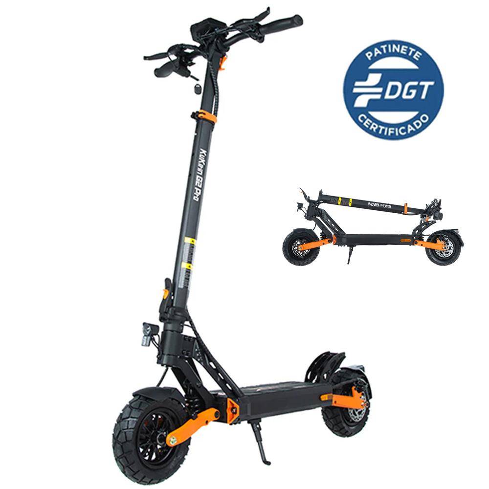 Kukirin G2 Pro Elsparkcykel Hopfällbar 9  Hjul 500W Motor Dubbla Skivbromsar 48V 15.6Ah Fullt Fjädrad Vuxen E-Scooter Topphastighet 25 km/h svart
