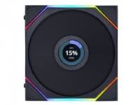 (ComputerSalg) Lian Li Uni Fan TL LCD, Ventilator, 14 cm, 400 rpm, 1600 rpm, Sort