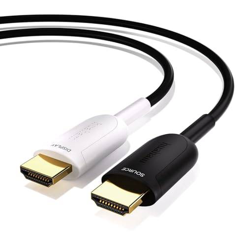 8K HDMI 2.1 fiberkabel 7,5 m, 48 Gbps, Ultra High Speed-kabel, stöd 8K@60 4K@120, eARC RTX 3090 HDCP 2.2&2.3, Dolby kompatibel med PS5, Xbox Series X, Roku/Fire/Sony/LG CX TV