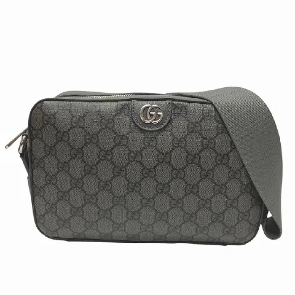 Gucci Vintage Pre-owned Ophidia GG Supreme Læder Skuldertaske - Vintage - Dame - Grå - ONE SIZE - Uld