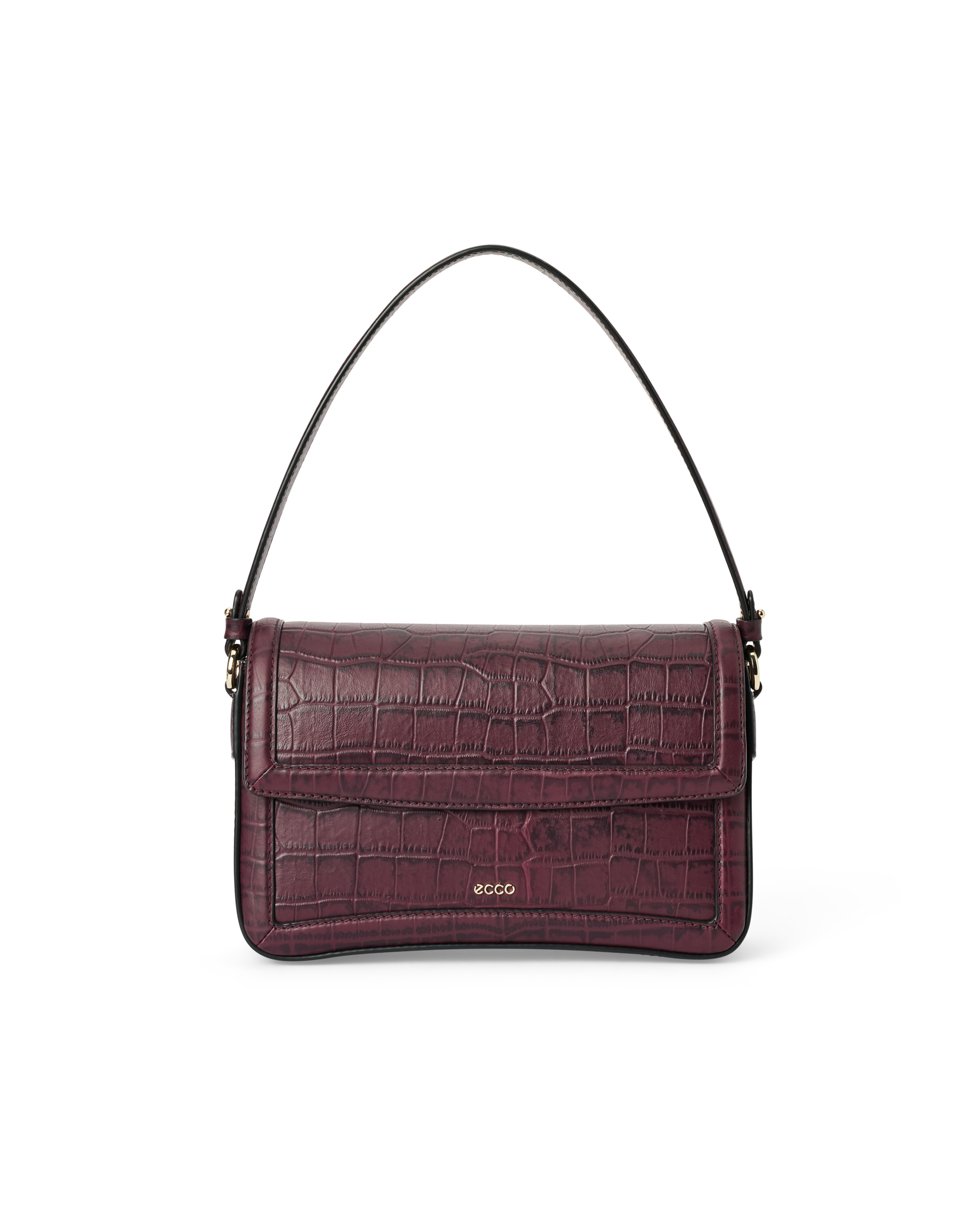 ECCO Pinch Bag - Crossbody lædertaske med opadbuet bund til damer - Lilla